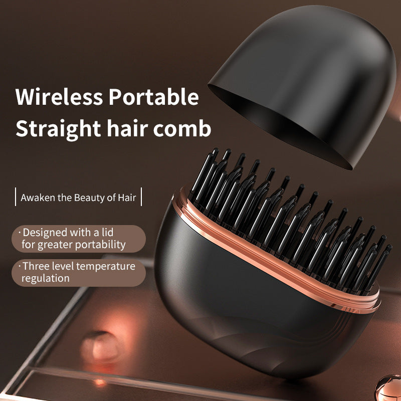 Mini Portable Cordless Hair Straightening Comb